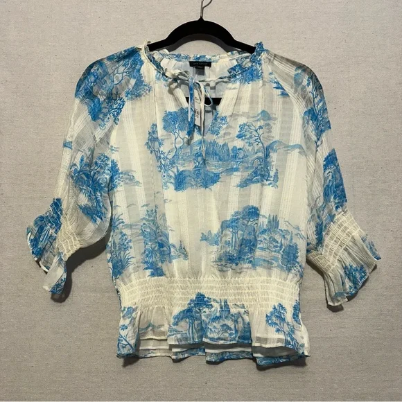 NWT Ann Taylor smocked top - size XS - Picture 1 of 5